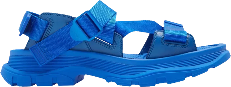 Alexander Mcqueen Strappy Leather Sport Sandal Ultramarine, blue