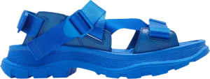 Alexander Mcqueen Strappy Leather Sport Sandal Ultramarine, blue
