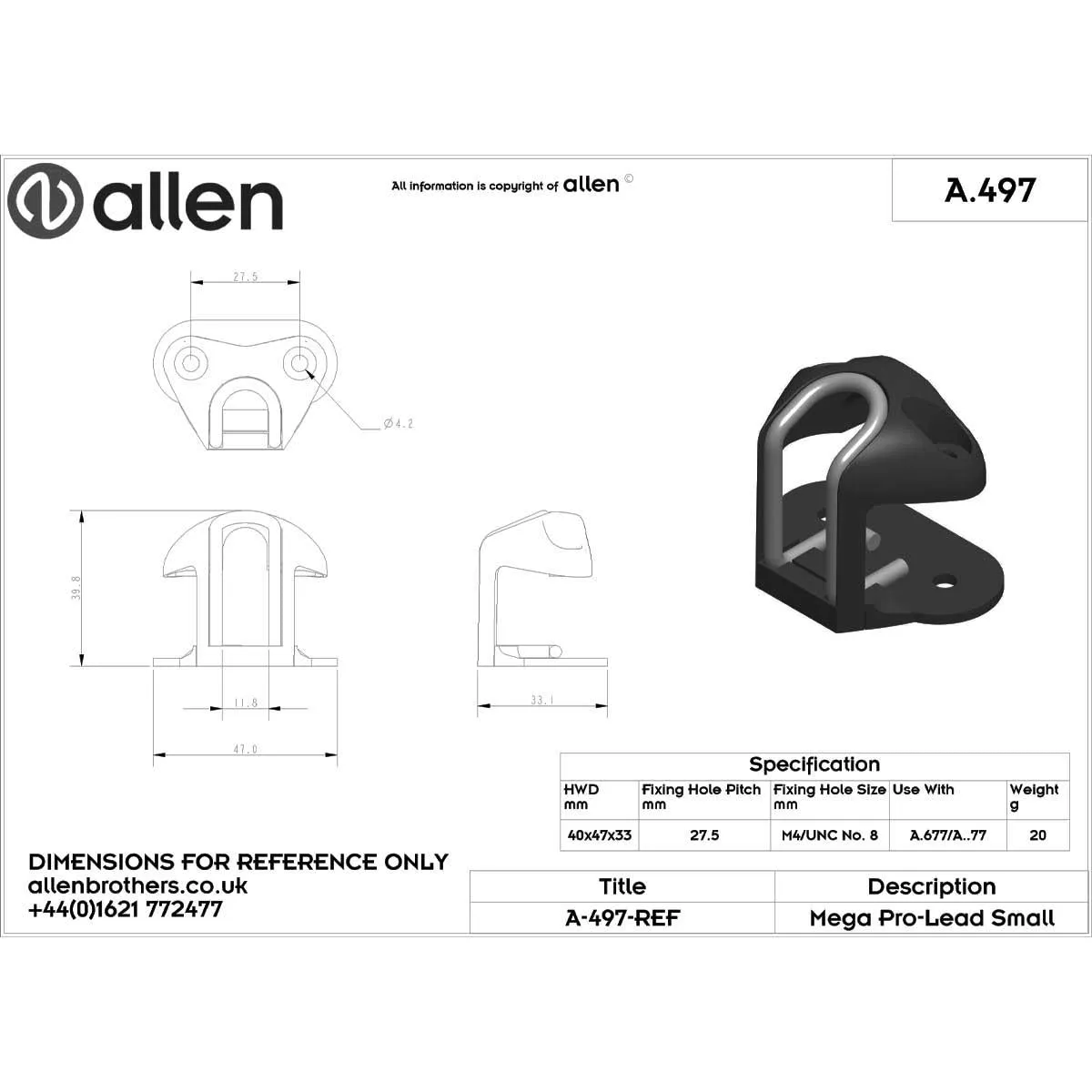Allen Mega Pro-Lead Small - A497