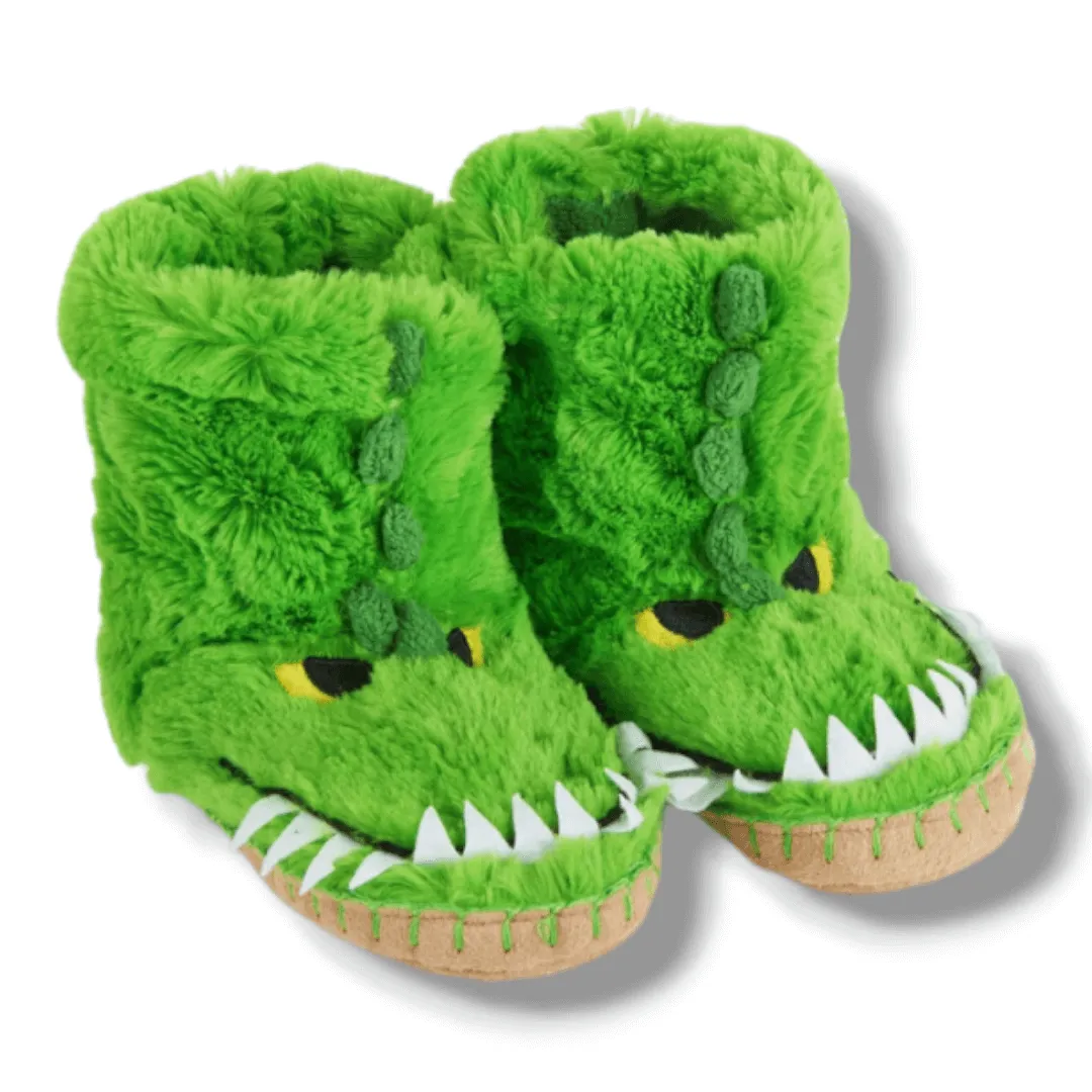 Alligator Kids Fuzzy Slouch Slippers