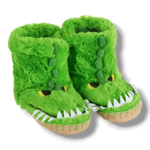 Alligator Kids Fuzzy Slouch Slippers