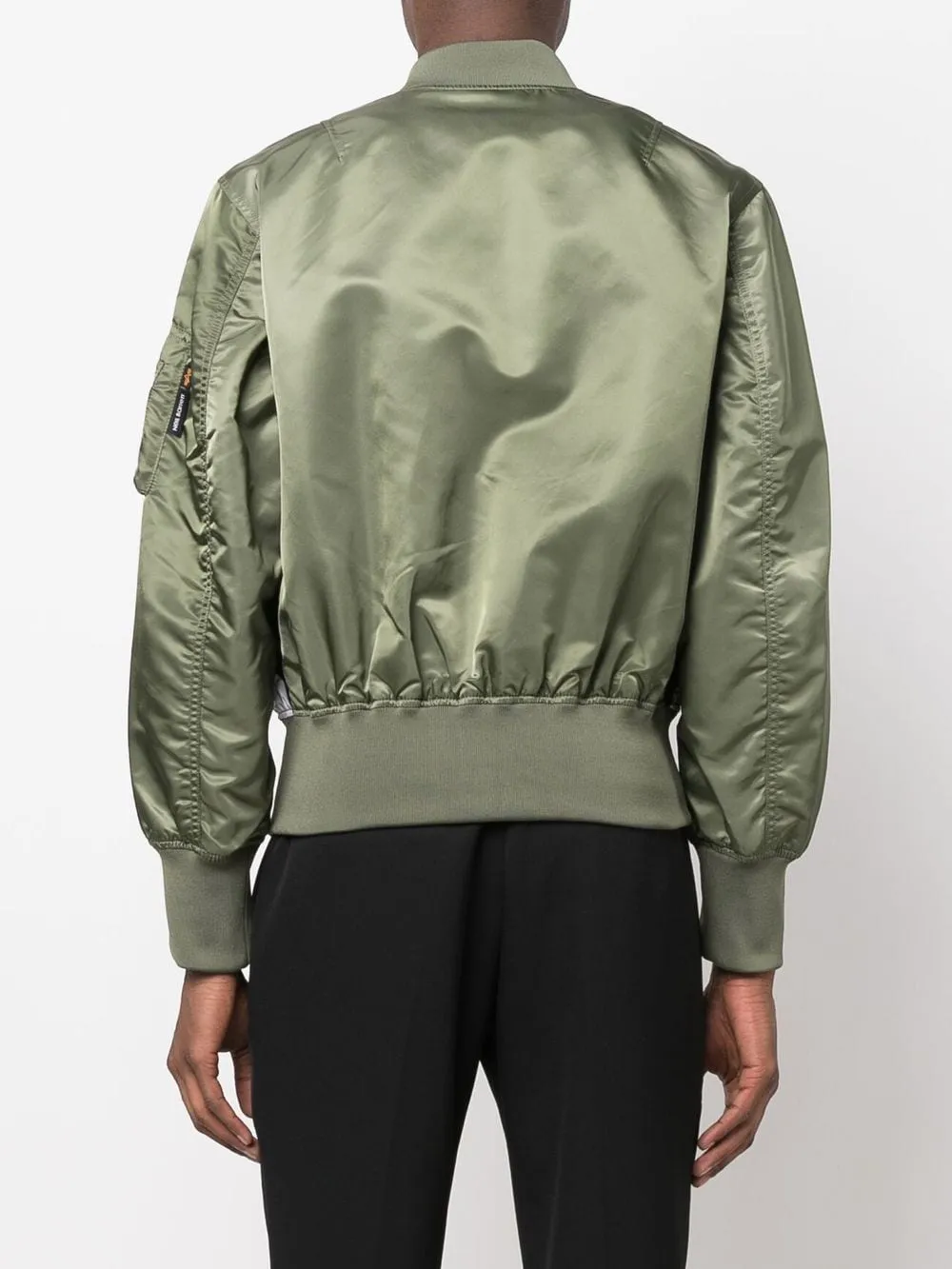 Alpha Industries contrasting panel-detail bomber jacket