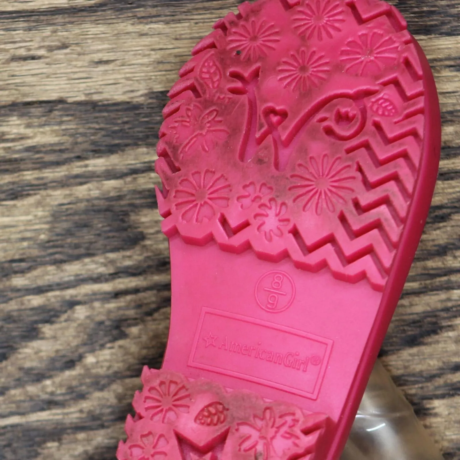 American Girl Toddler Girls Rain Boots 166908fc390684 Pink / Clear 8/9