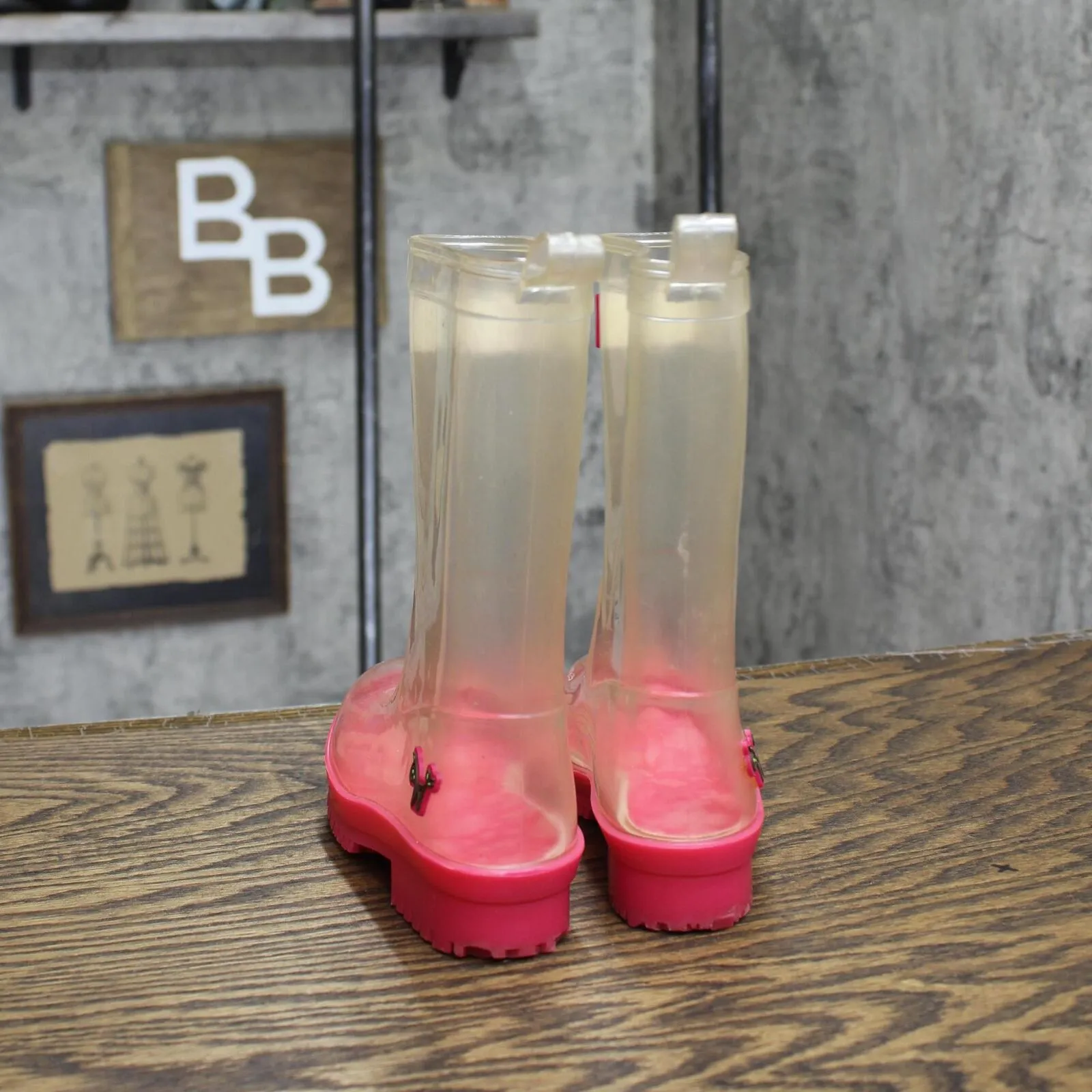 American Girl Toddler Girls Rain Boots 166908fc390684 Pink / Clear 8/9