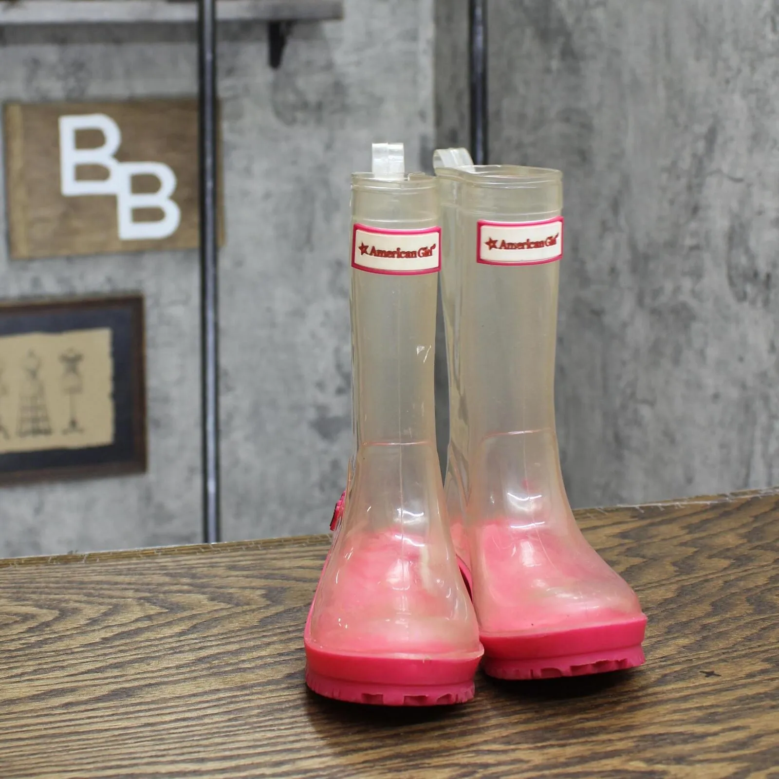 American Girl Toddler Girls Rain Boots 166908fc390684 Pink / Clear 8/9