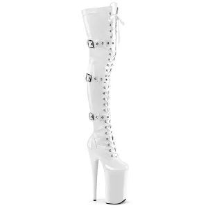 BEYOND-3028  White Stretch Patent/White