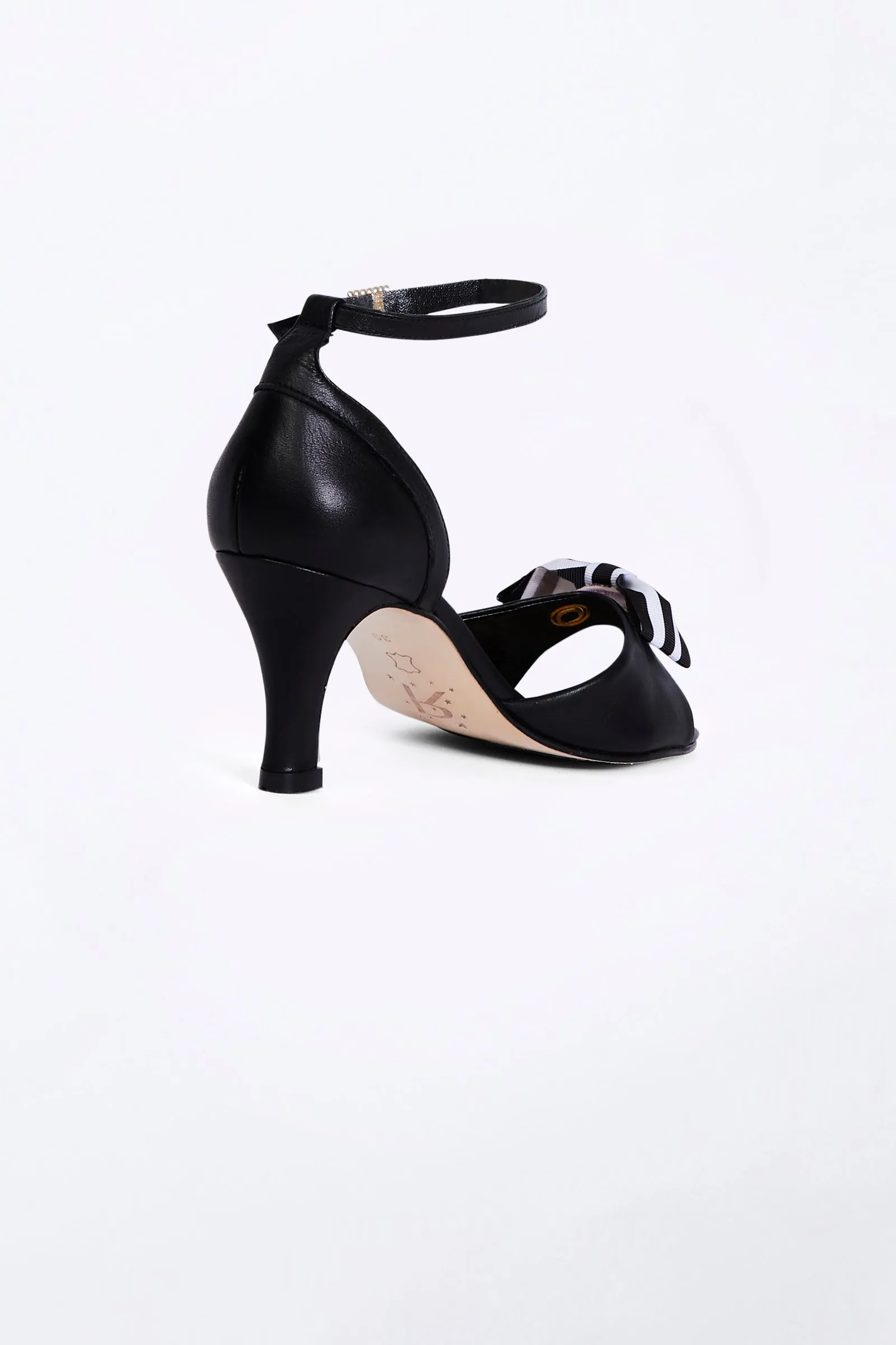 Black Dancing Heels with Double Pin