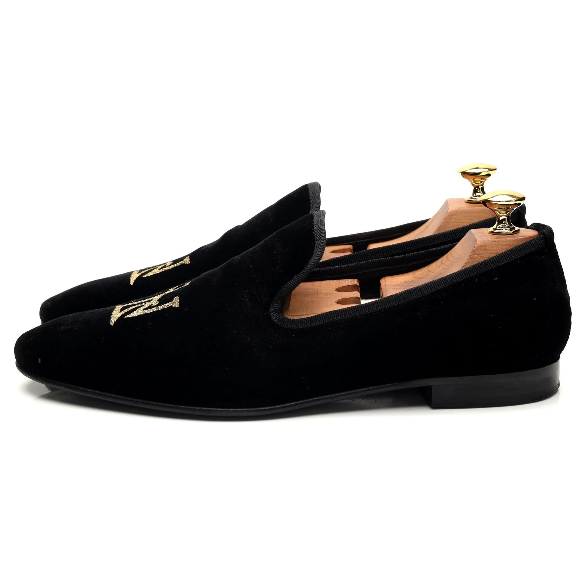 Black Velvet Slippers UK 7 EU 41