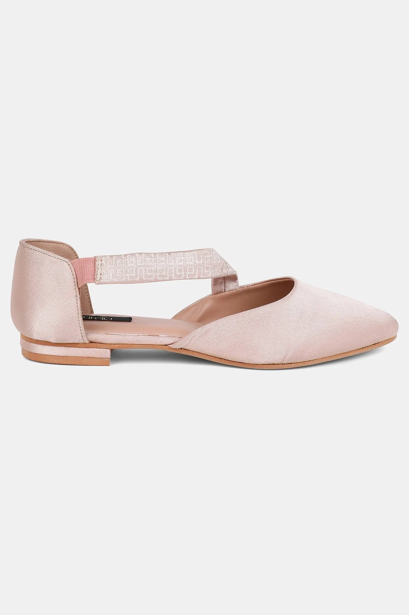 Blush Pointed Toe Embroidered Flat - ZBlair