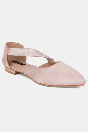 Blush Pointed Toe Embroidered Flat - ZBlair