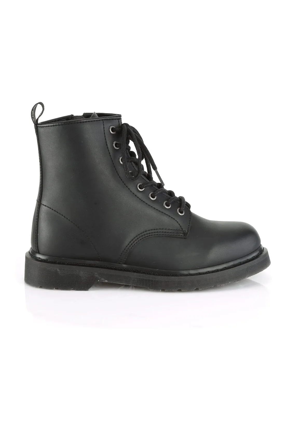 BOLT-100 Black Vegan Leather Knee Boot