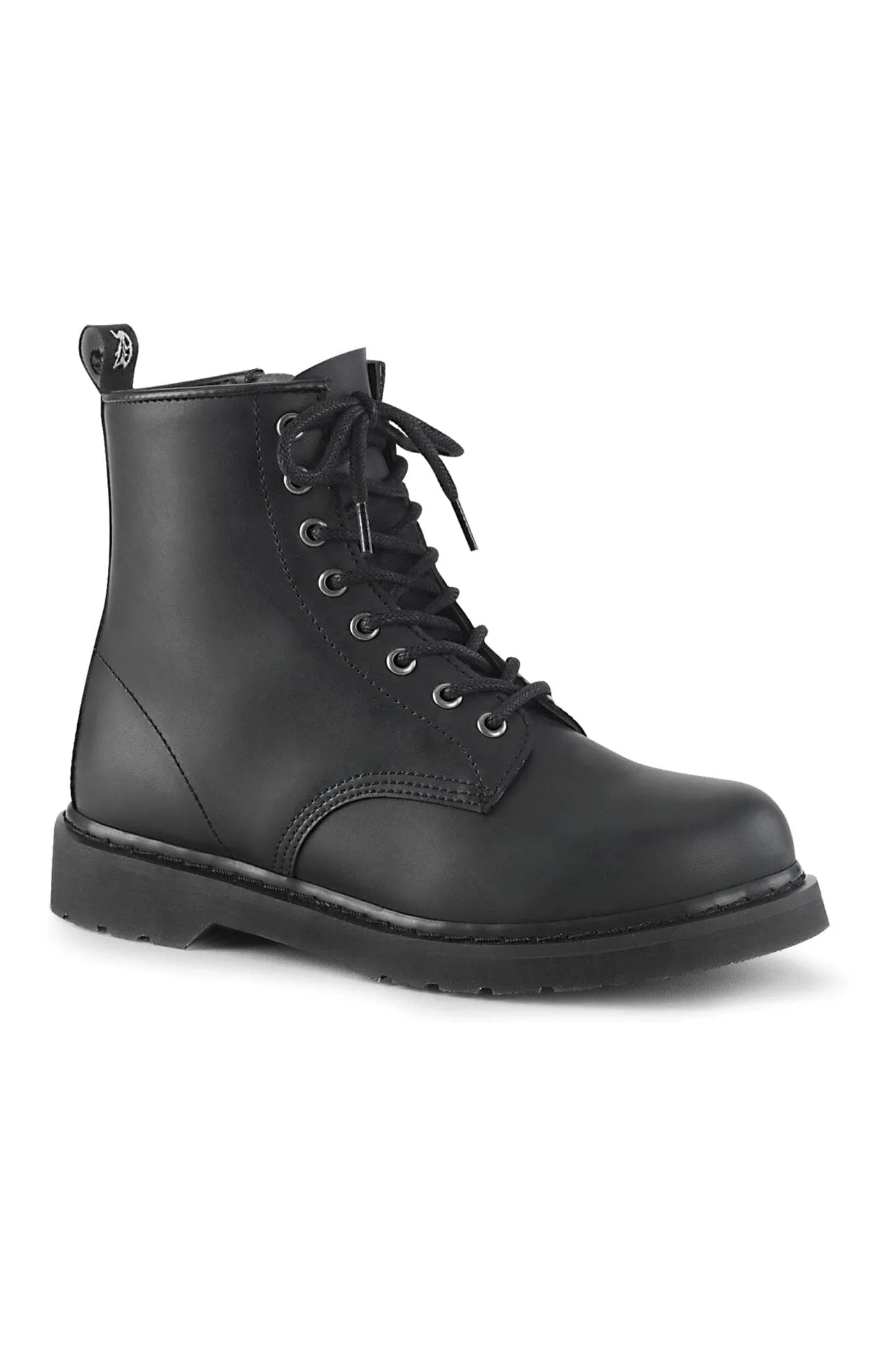 BOLT-100 Black Vegan Leather Knee Boot