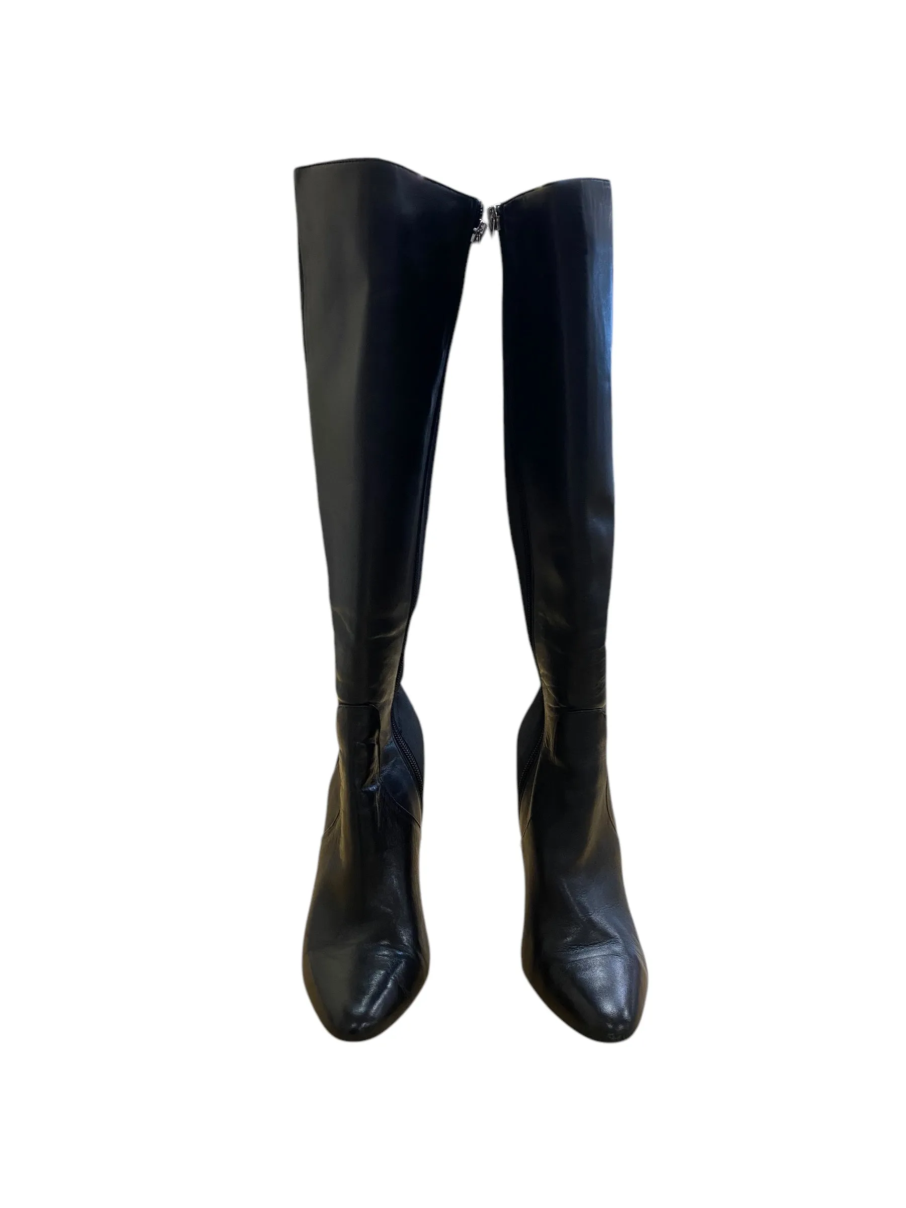 Boots Mid-calf Heels By White House Black Market In Black, Size: 7.5
