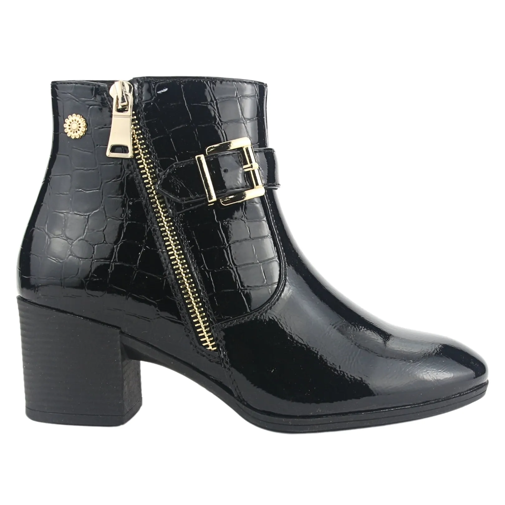 Botin Chalada Mujer Gally-4 Negro Casual
