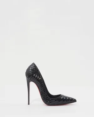 Christian Louboutin Black Patent Leather So Kate 120 Heels- 37