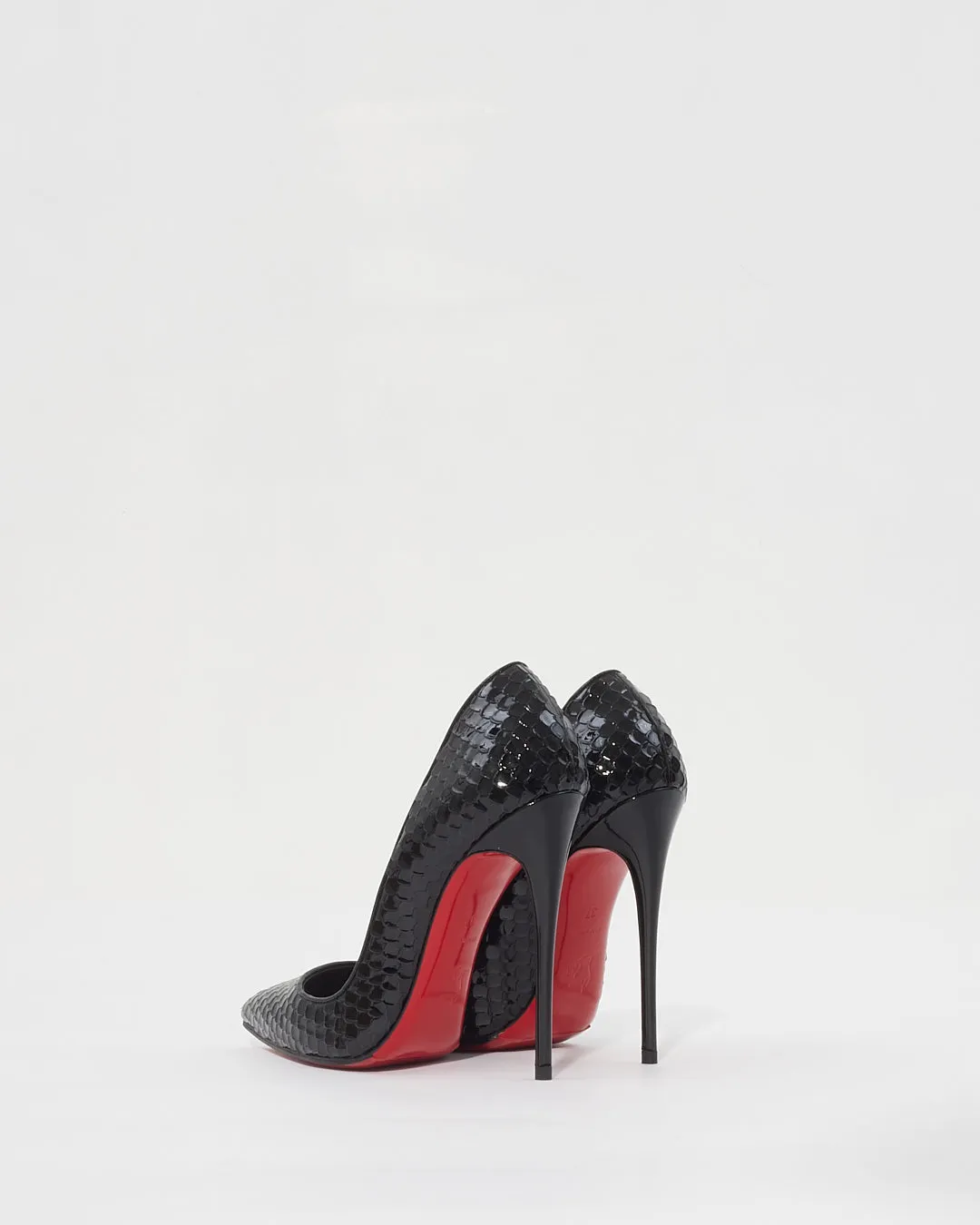 Christian Louboutin Black Patent Leather So Kate 120 Heels- 37