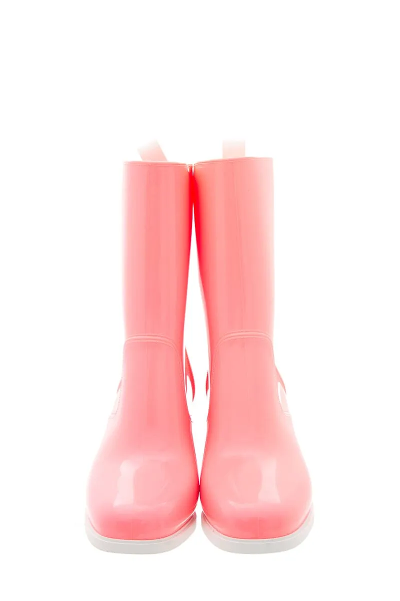 Christian Louboutin Pink Rubber Rain Booties SZ 39