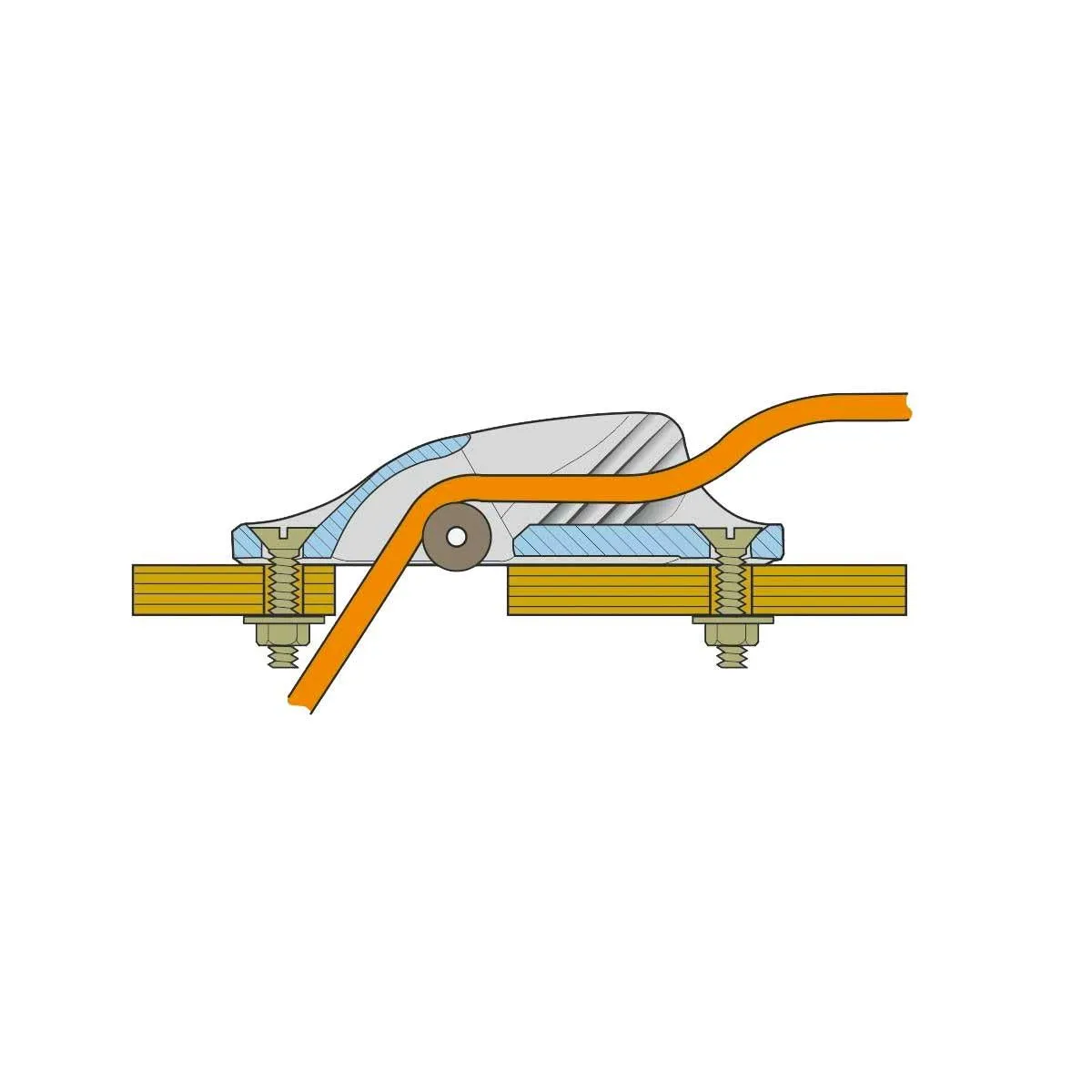 Clamcleat CL230AN Racing Junior MK1 with Roller - Anodised - CL230AN/R