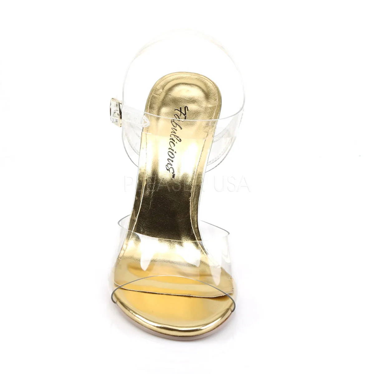 CLEARLY-408  Clear Lucite-Gold