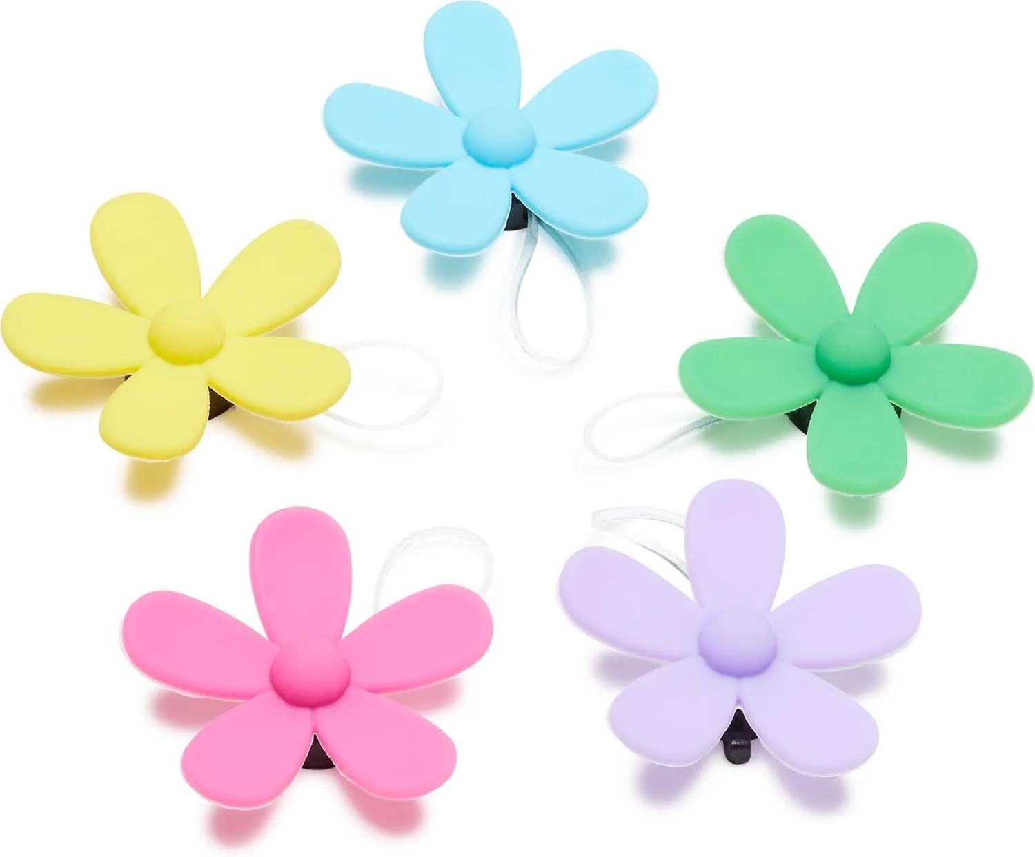 Colour Flower Sandal Backer 5pc Jibbitz Pack