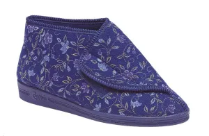 Comfylux LS415C Womens 2E Wide Fit Touch Fastening Bootee Slipper