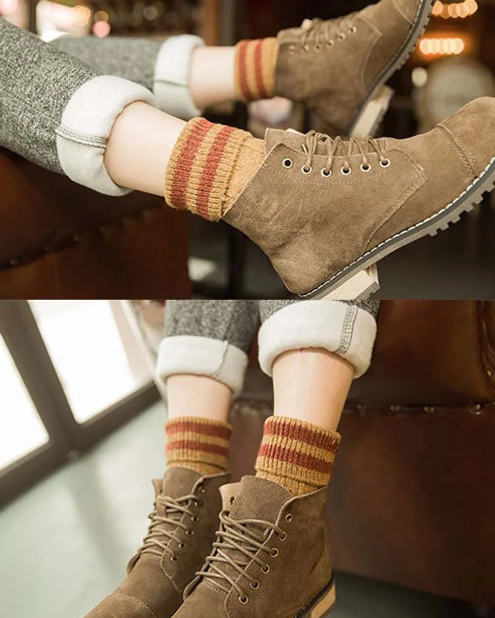 Cozy Hiker Socks in Mustard