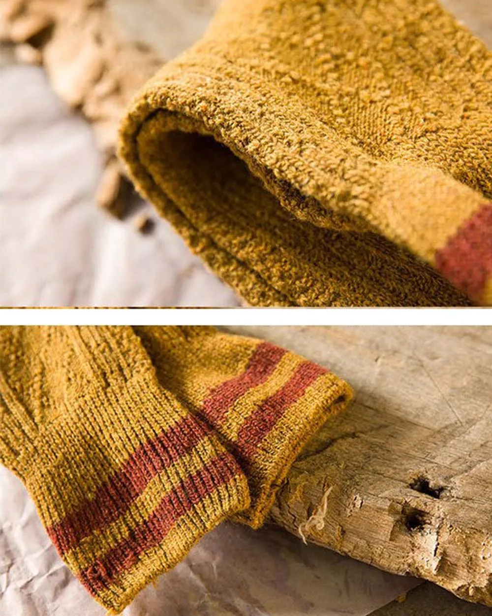 Cozy Hiker Socks in Mustard