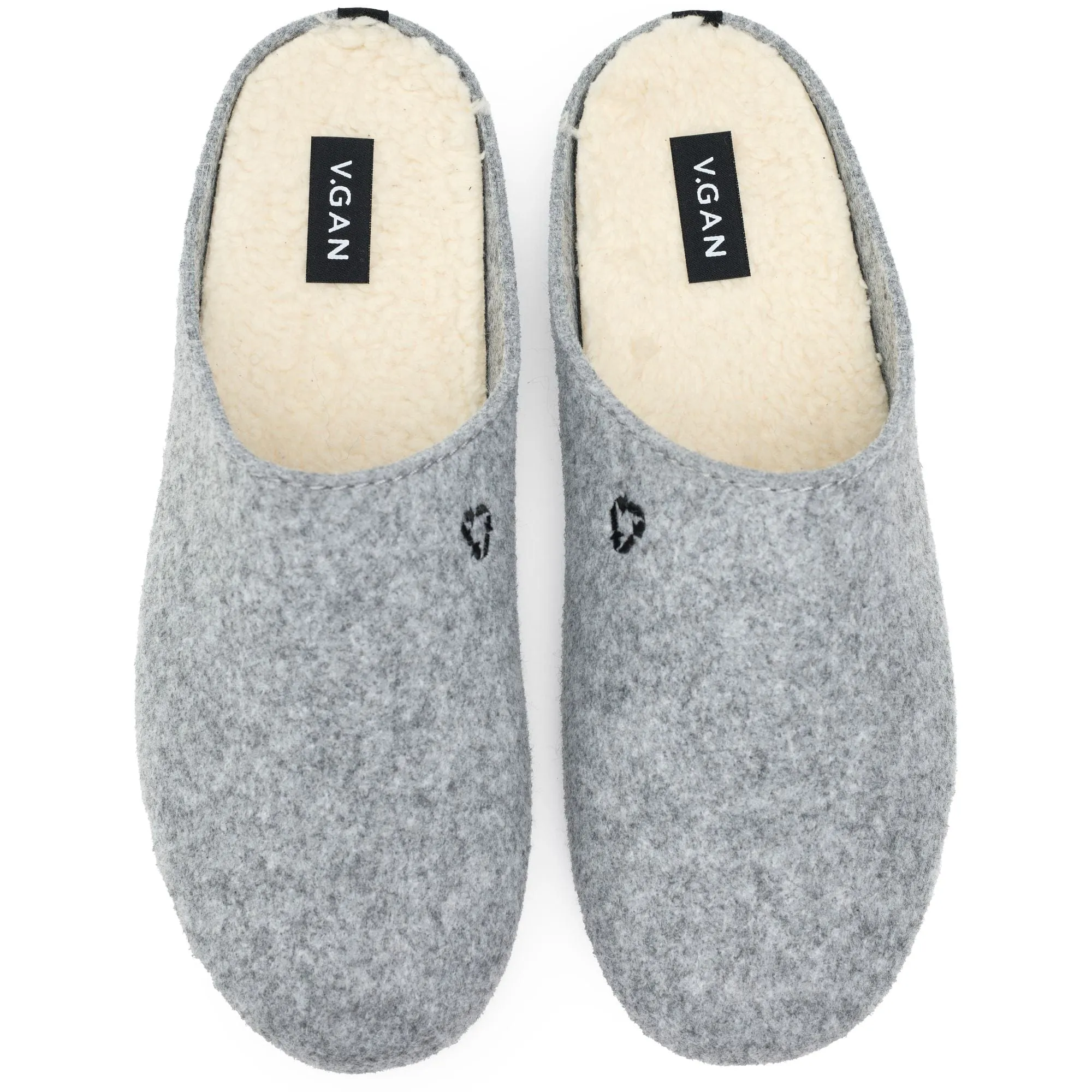 Date Men's Vegan Mule Slippers | Light Grey