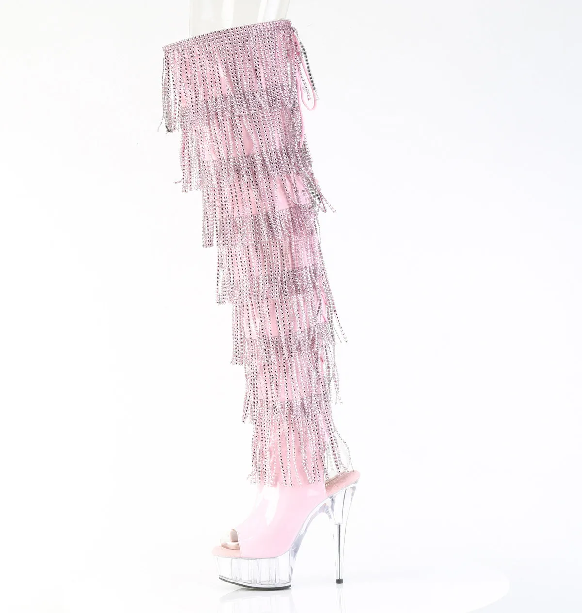 DELIGHT-3017HG-RSF  Baby Pink Holo Patent/Clear