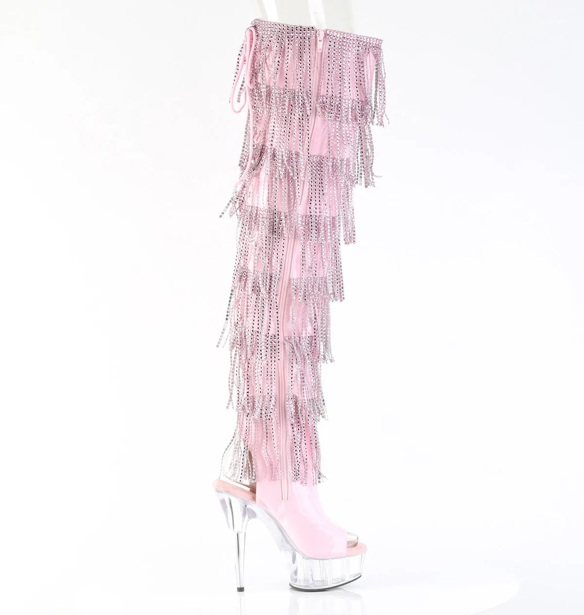 DELIGHT-3017HG-RSF  Baby Pink Holo Patent/Clear