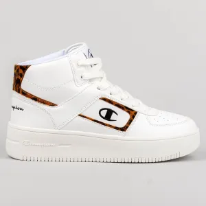Dámske tenisky Champion Mid Cut Shoe Foul Play Plat Mid Animalier White