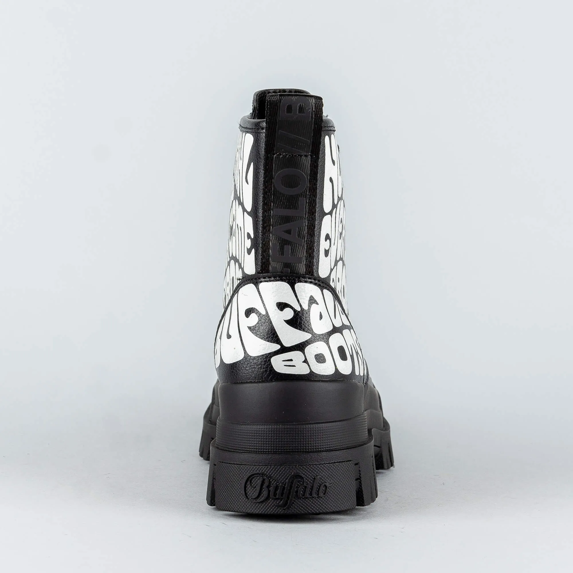 Dámske topánky Buffalo Aspha Rld Laceup Mid Black Aop