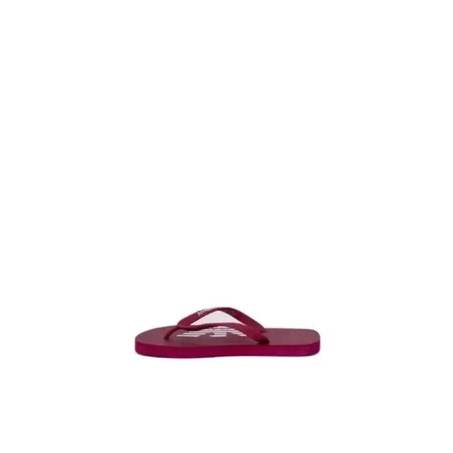 Emporio Armani Women's Red Rubber Slippers Size 1.5