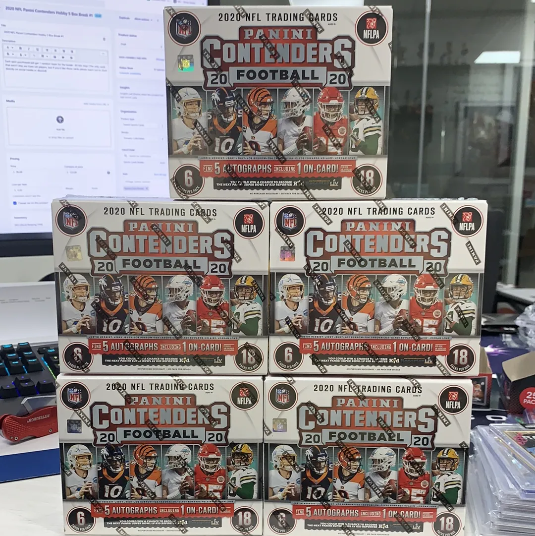 Filler for 2020 NFL Panini Contenders Hobby 5 Box Break #1