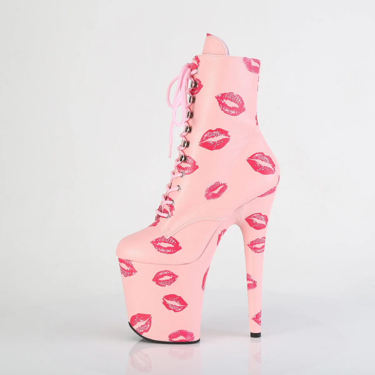 FLAMINGO-1020 KISSES  Baby Pink Faux Leather