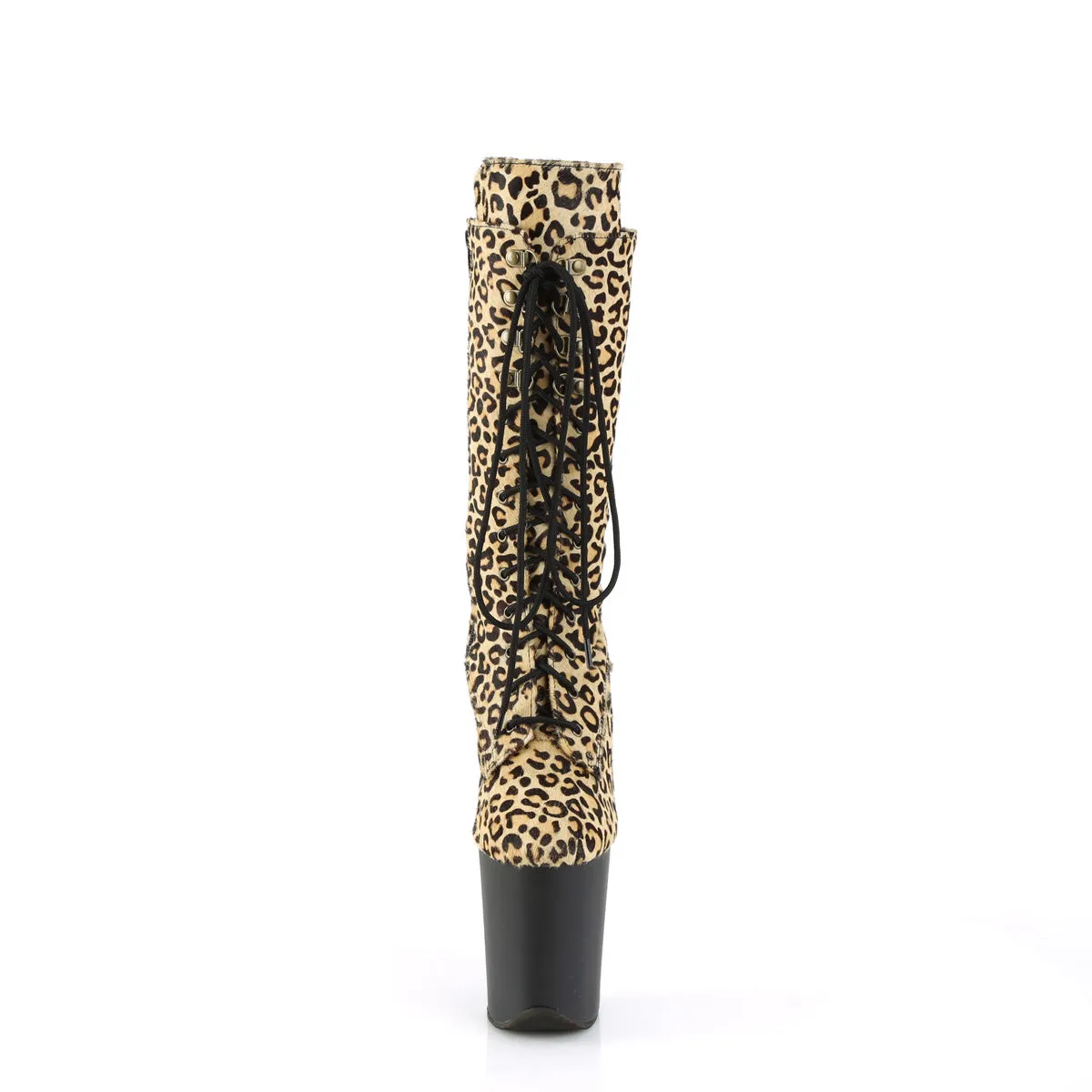 FLAMINGO-1050LP  Leopard Print Pony Hair/Black Matte