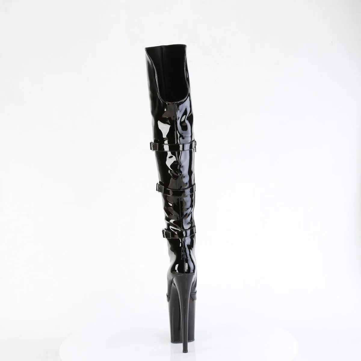 FLAMINGO-3018  Black Stretch Patent/Black