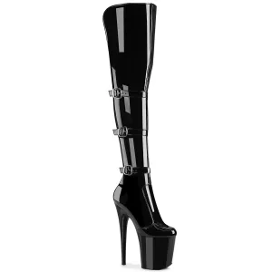 FLAMINGO-3018  Black Stretch Patent/Black