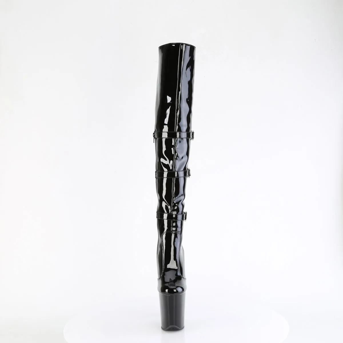 FLAMINGO-3018  Black Stretch Patent/Black