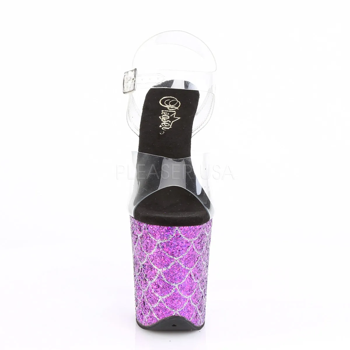 FLAMINGO-808MSLG  Clear/Purple Multi Glitter