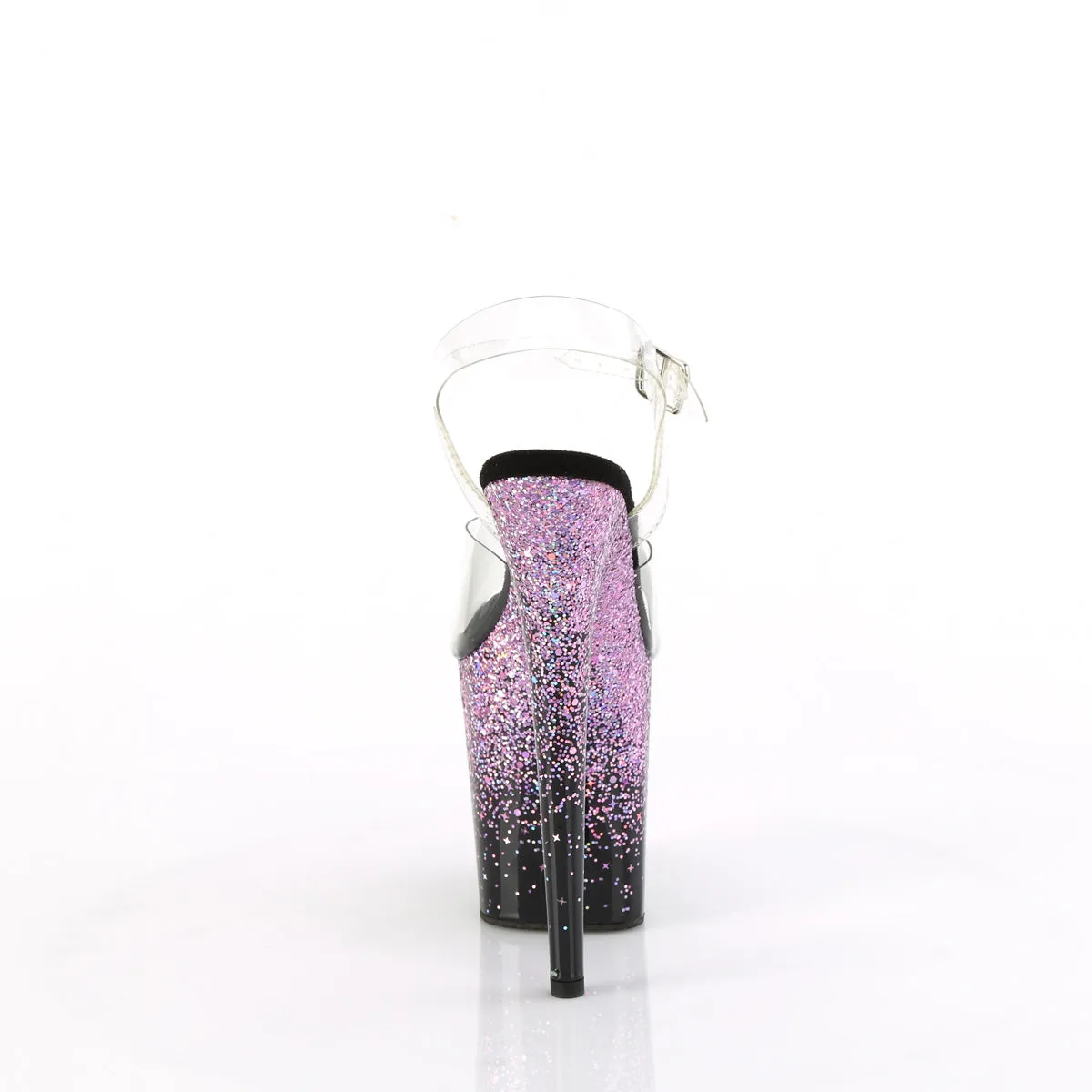 FLAMINGO-808SS  Clear/Black-Purple Multi Glitter
