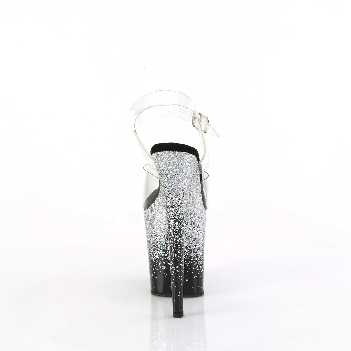 FLAMINGO-808SS  Clear/Black-Silver Multi Glitter