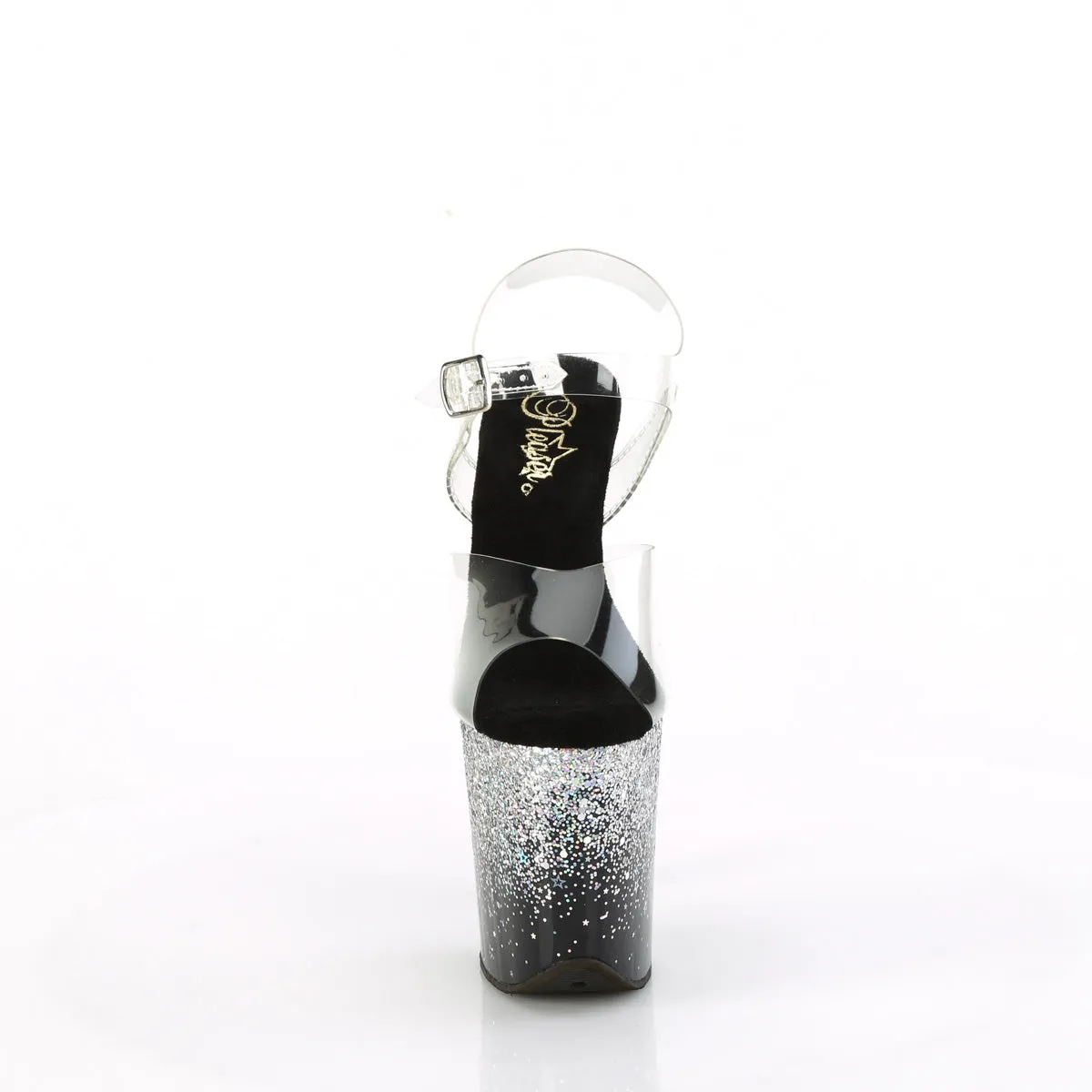 FLAMINGO-808SS  Clear/Black-Silver Multi Glitter