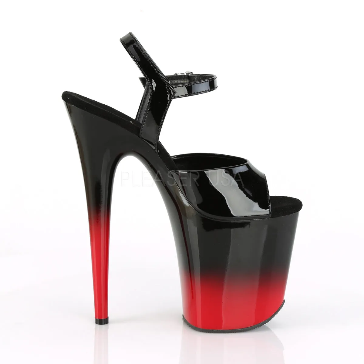 FLAMINGO-809BR-H  Black Patent/Black-Red