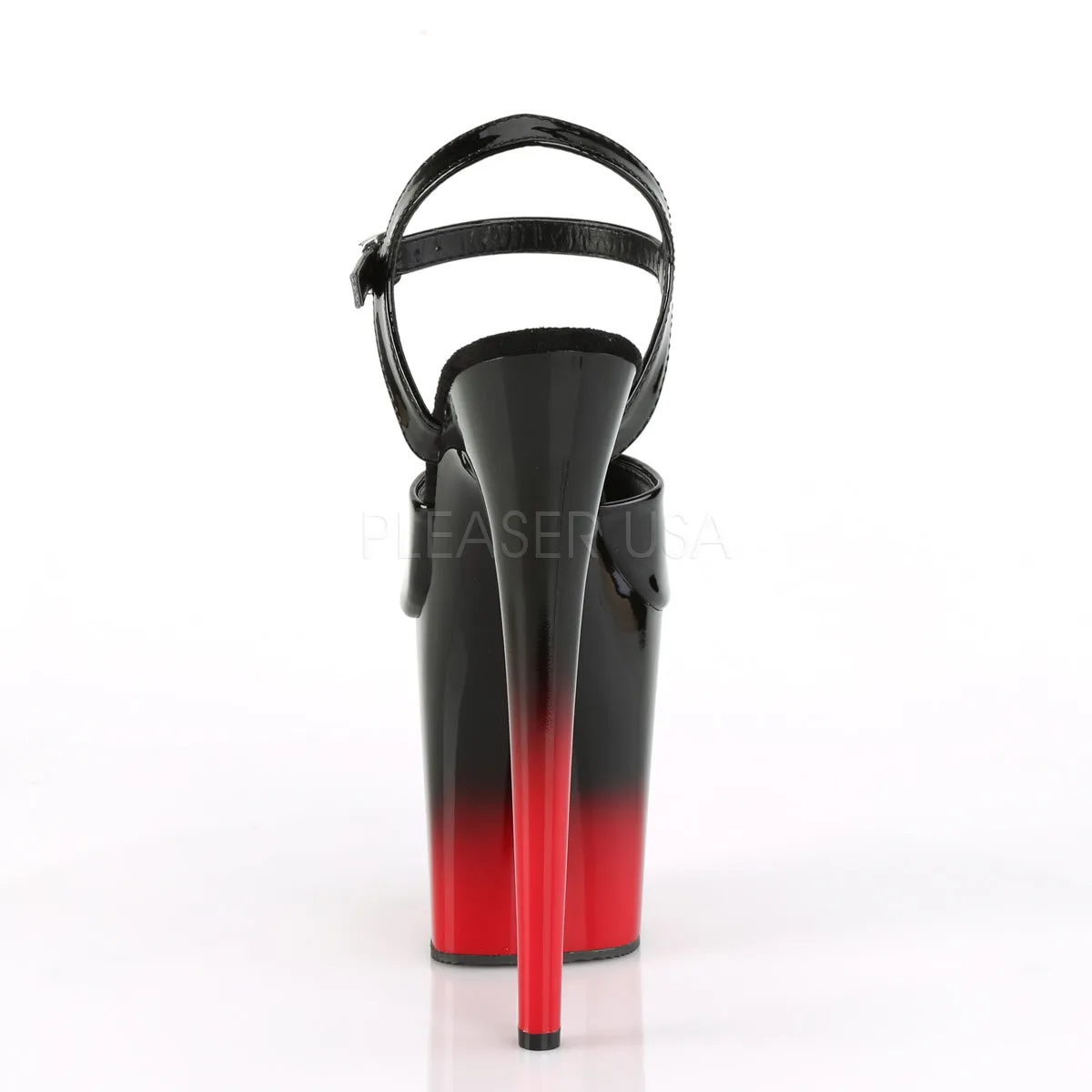 FLAMINGO-809BR-H  Black Patent/Black-Red