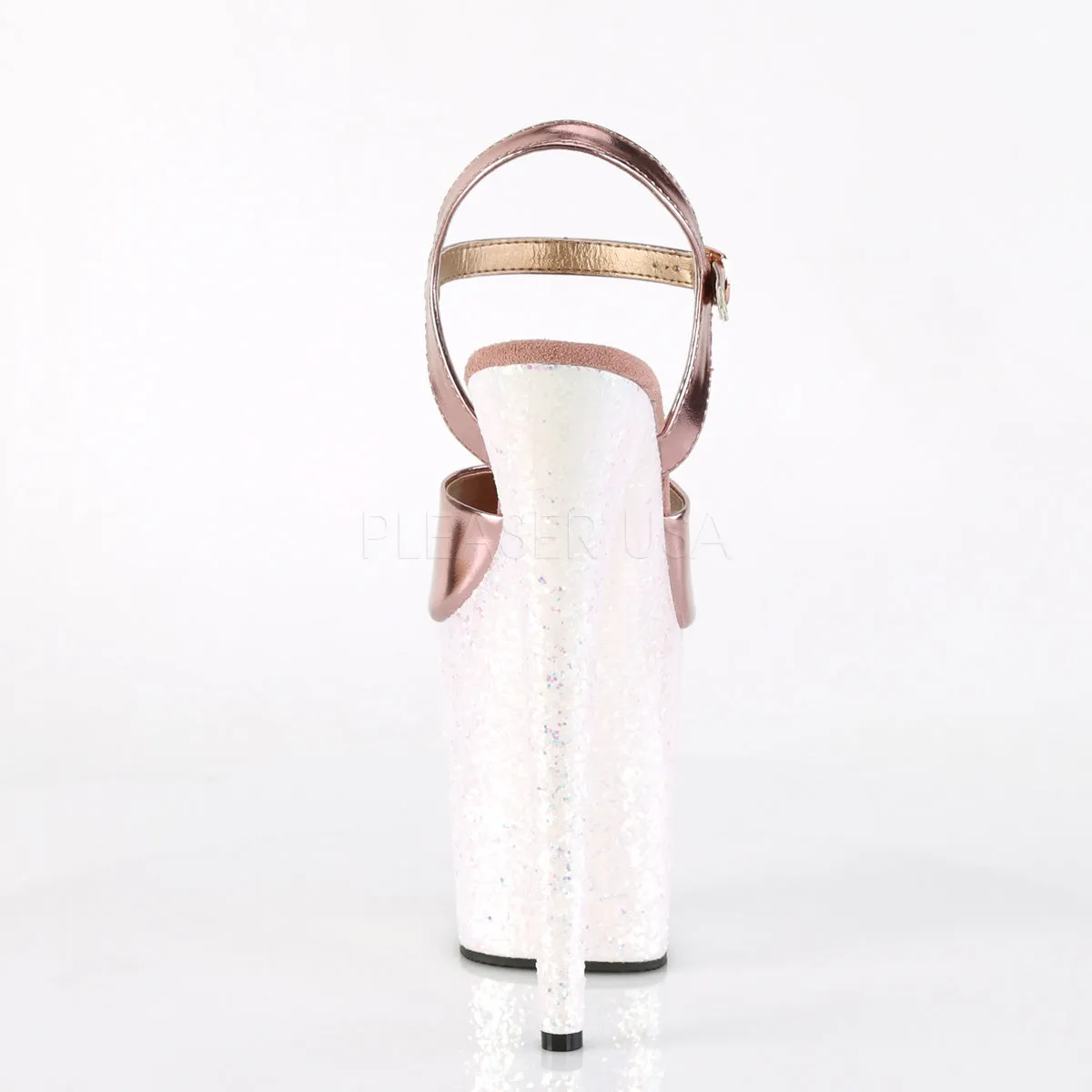 FLAMINGO-809LG  Rose Gold Metallic Pu/Opal Multi Glitter