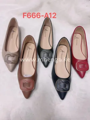 Flats front square buckle