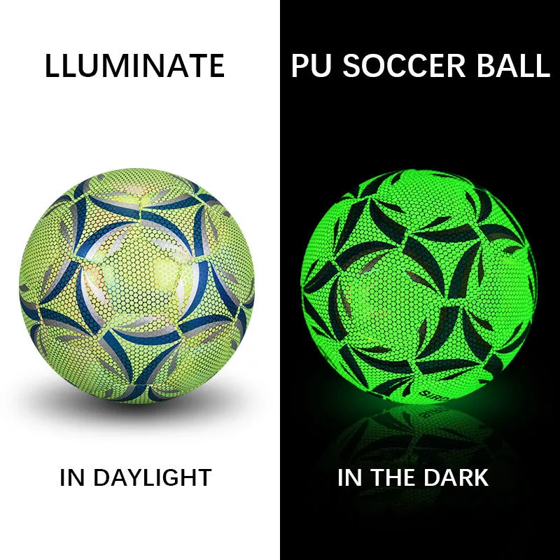 Glow-In-The-Dark Soccer ball Football  - Training Ball Sizes 4/5