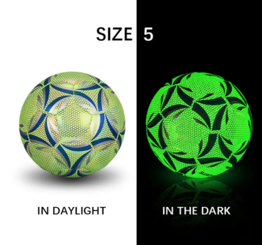 Glow-In-The-Dark Soccer ball Football  - Training Ball Sizes 4/5
