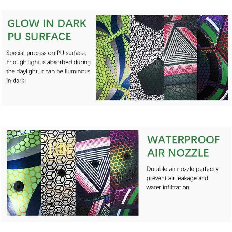 Glow-In-The-Dark Soccer ball Football  - Training Ball Sizes 4/5